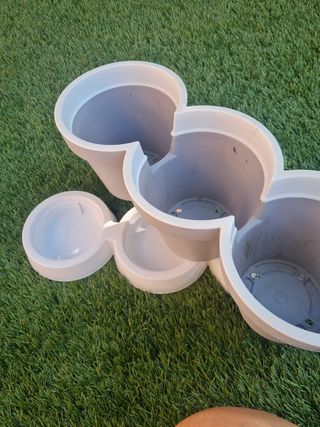 Maceta 3 unidades - Beige y blanco