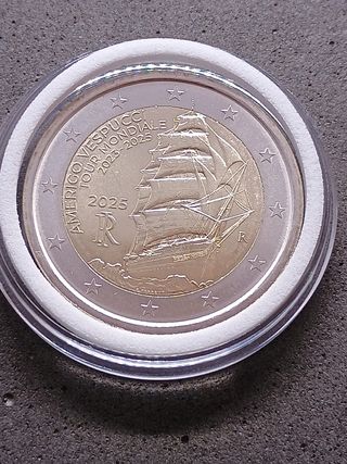 2€ commemorativo Italia 2025 Amerigo Vespucci
