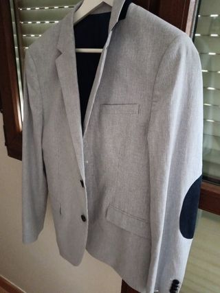 Americana gris jaspeada - talla M