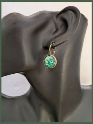 Pendientes pavo real - turquesa