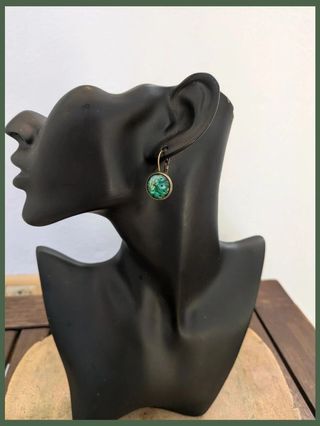 Pendientes pavo real - turquesa