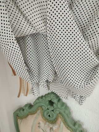 Mono Zara lunares blanco-negro T-S