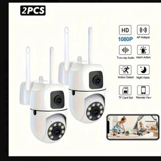2 Cámaras Seguridad WiFi 1080p