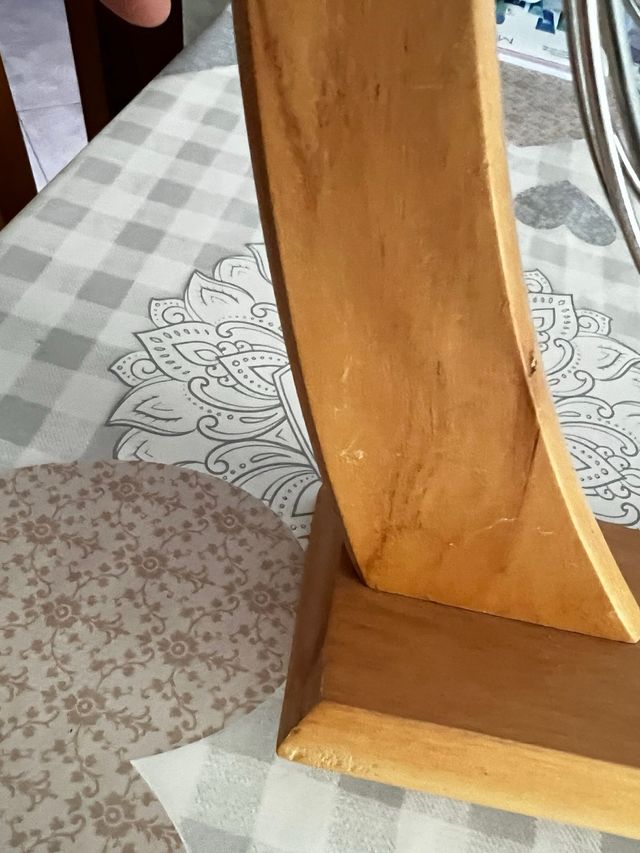 Portafrutta in legno e acciaio in buone condizioni