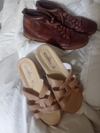 Zapatos marrones y beige 42