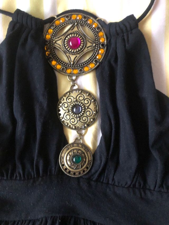 Top negro Love & Love pedrería - Talla m