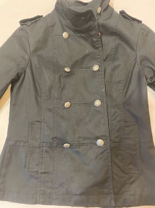 Chaqueta negra militar mujer