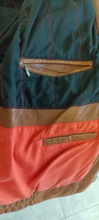 Chaqueta piel marrón - Talla L