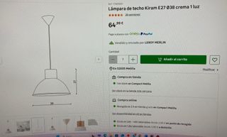 Lámpara techo Kiram E27 - Blanca