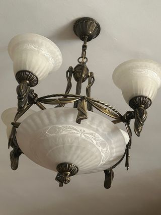Lampara techo vintage 4 luces