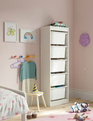 Mueble almacenaje infantil blanco ikea