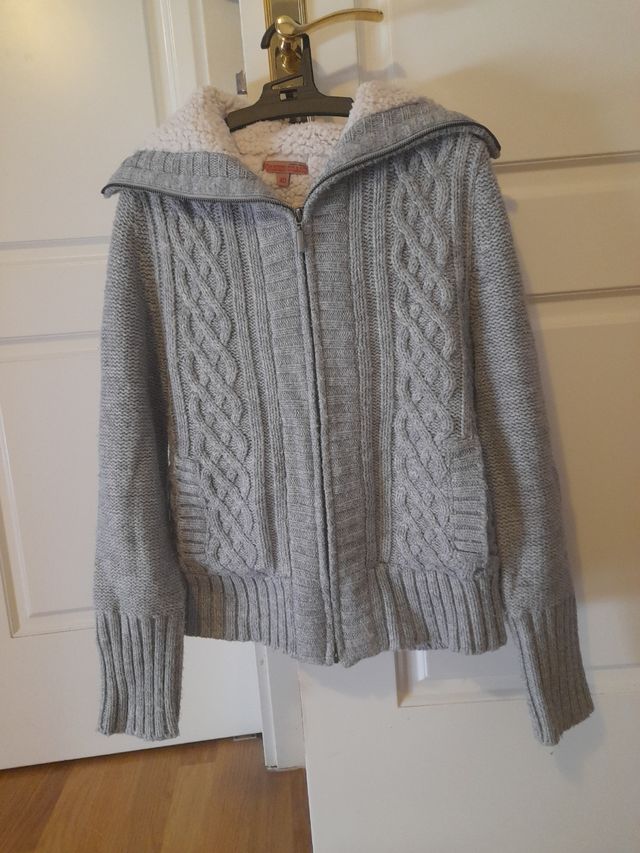 Chaqueta gris L forrada "lana"