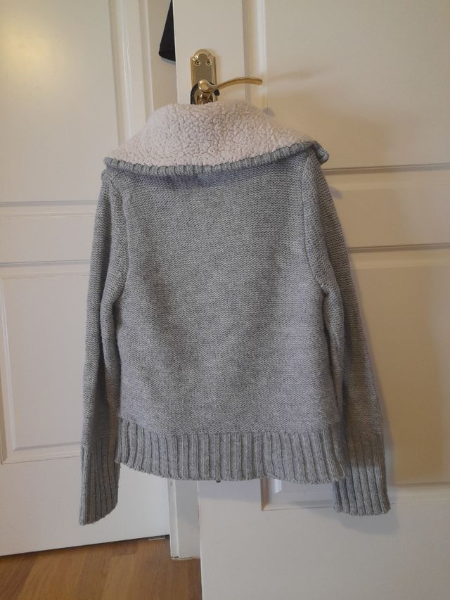 Chaqueta gris L forrada "lana"