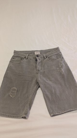 Shorts Rotos Caqui - Pantalones Cortos