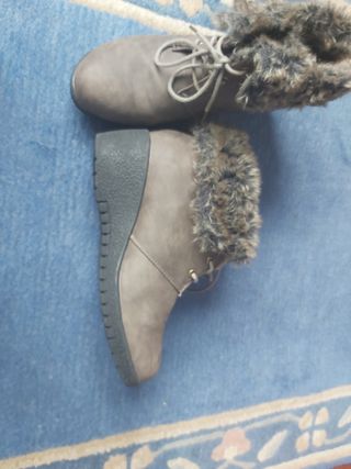 Botas invierno pelo gris