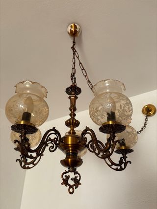 Lampara techo vintage 5 luces