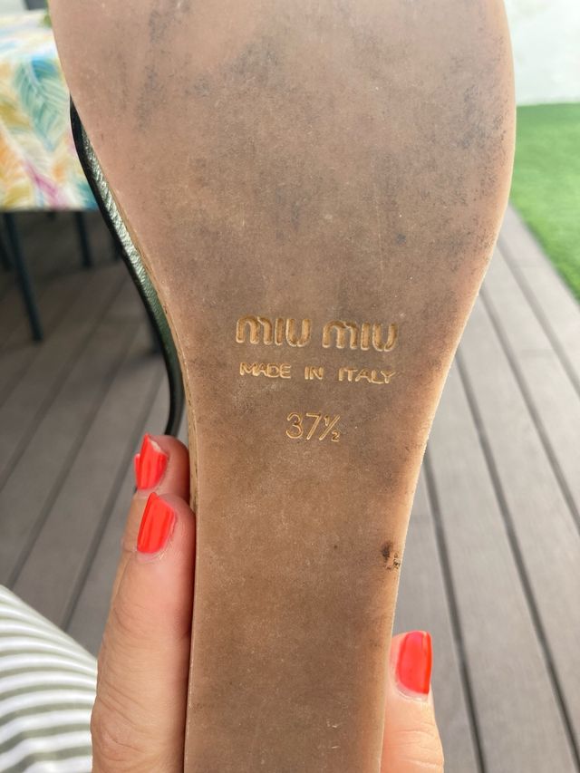 Sandalias Miu Miu - Cuña Negra