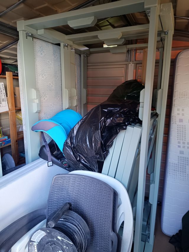 Conjunto Somier 90 cm con Cabecera y Mesita Madera