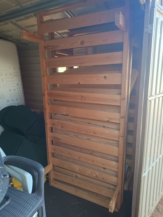 Conjunto Somier 90 cm con Cabecera y Mesita Madera