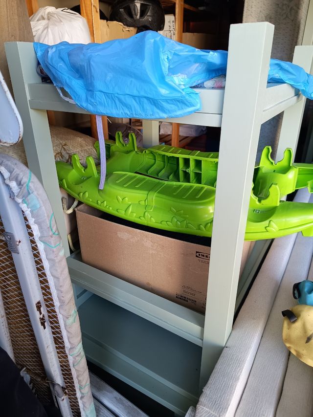 Conjunto Somier 90 cm con Cabecera y Mesita Madera