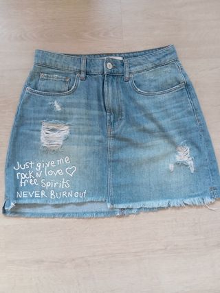 Minifalda vaquera azul