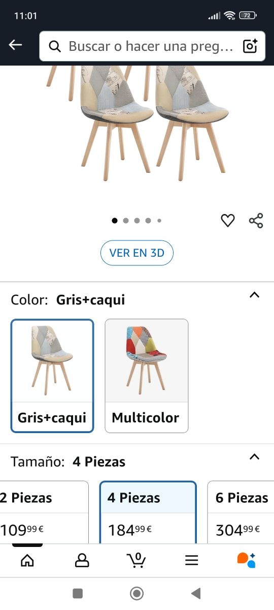 ✅2 o 4 Sillas Comedor Patchwork nuevas