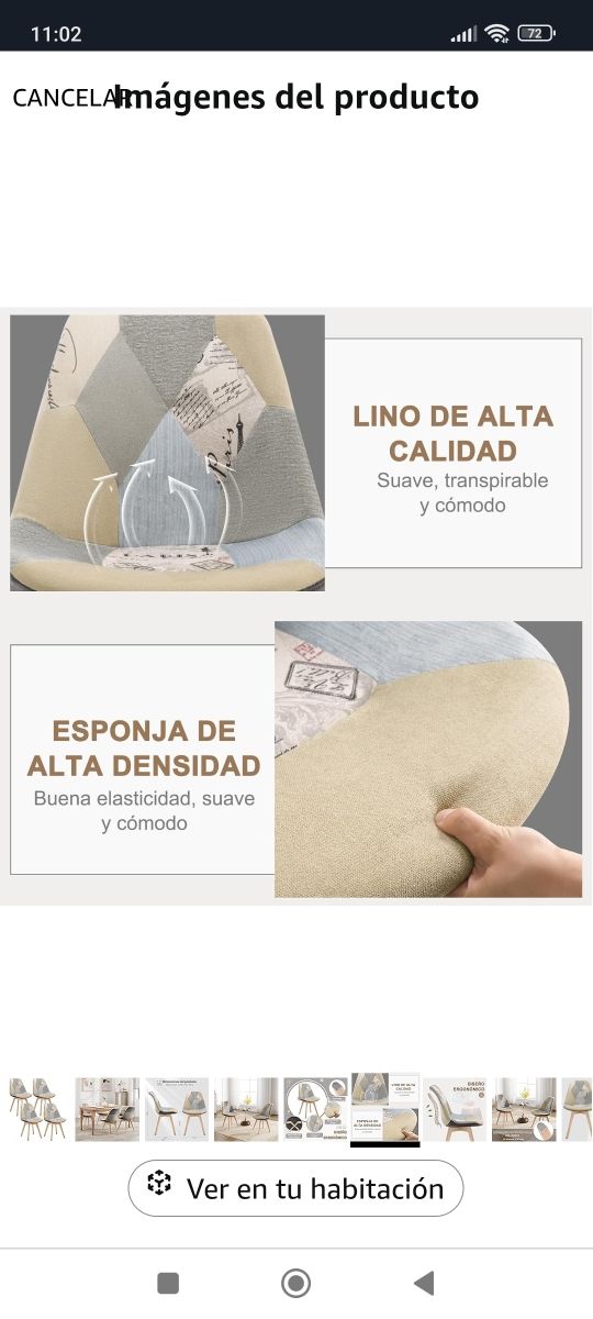 ✅2 o 4 Sillas Comedor Patchwork nuevas