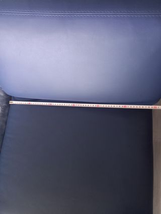 Poltrona pelle blu