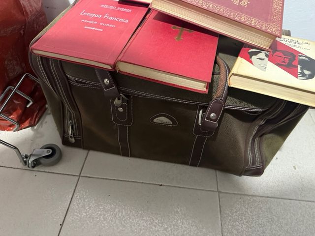 2 bolsas de libros y novelas