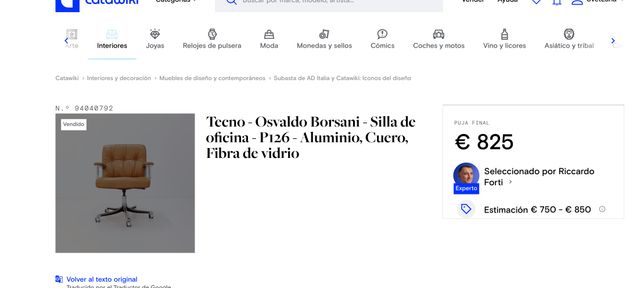 Poltrona “Tecno” Borsani vintage em pele preta