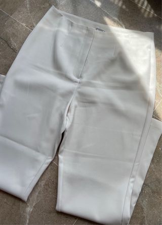 Pantalones anchos beige