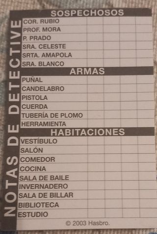 Cluedo Portátil de parker