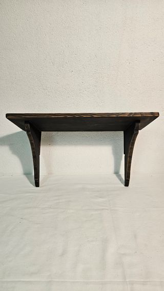 Mensola vintage nera in legno