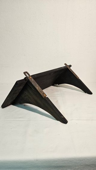 Mensola vintage nera in legno