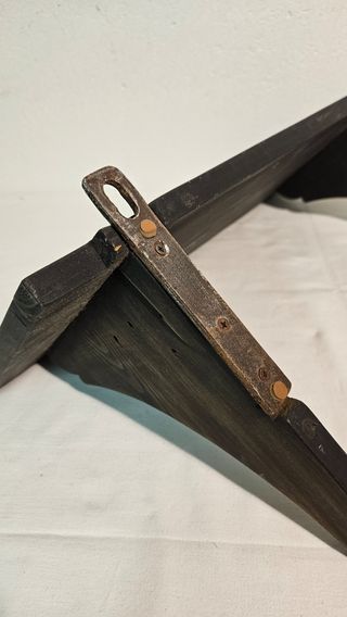 Mensola vintage nera in legno