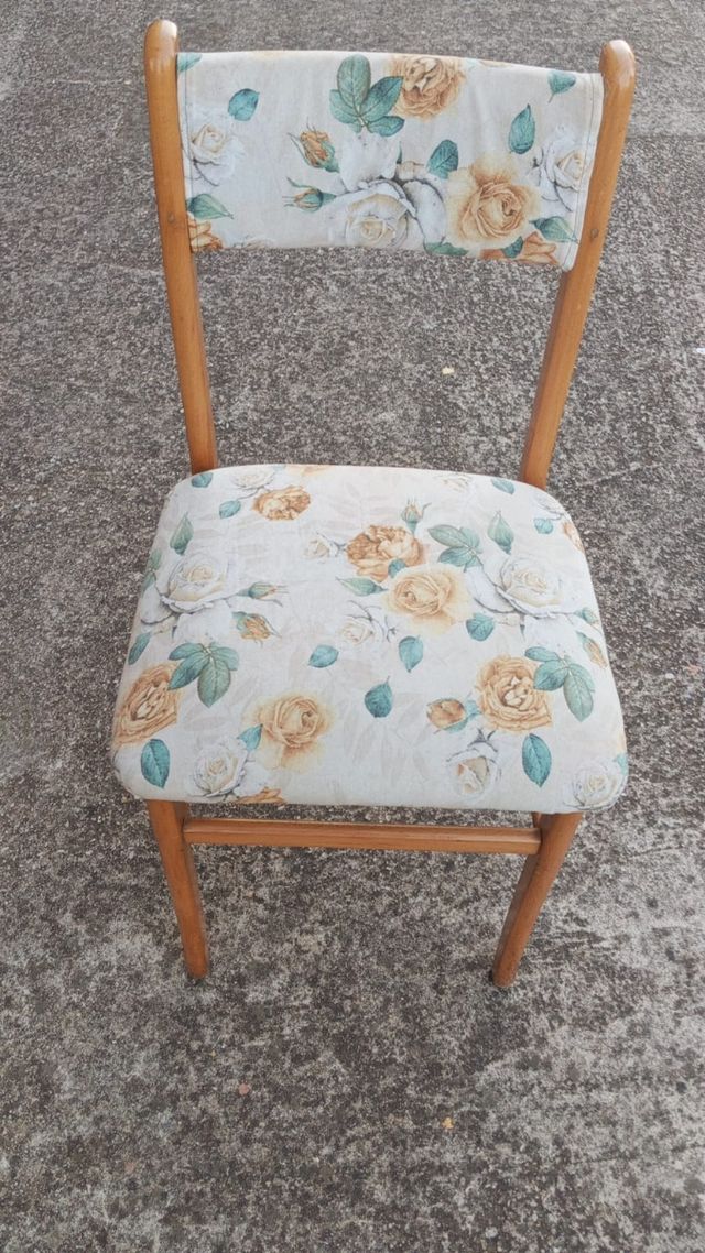 Sillas madera vintage - florales