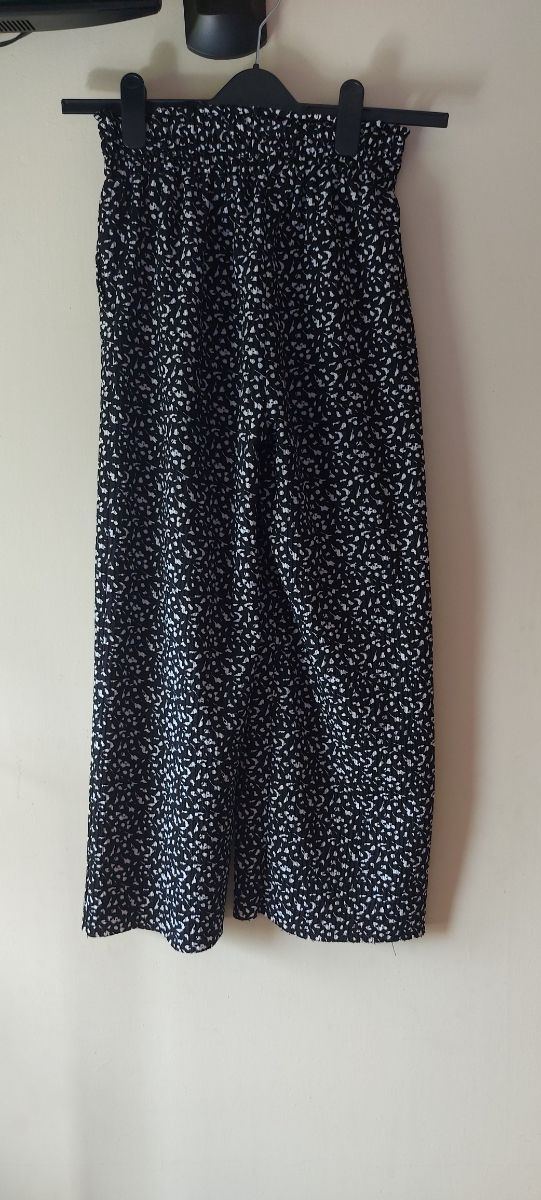 Pantalón culotte Niña Blanco-Negro