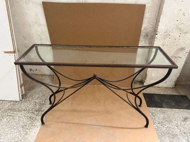 Mesa recibidor forja - cristal