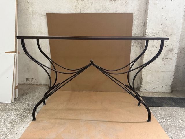 Mesa recibidor forja - cristal