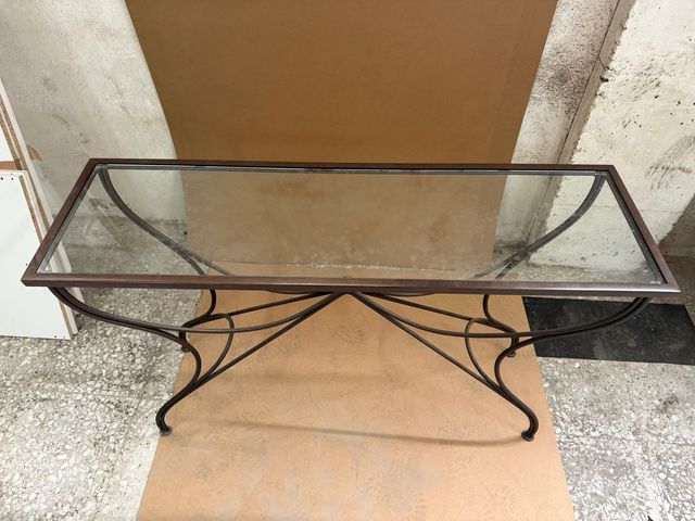 Mesa recibidor forja - cristal