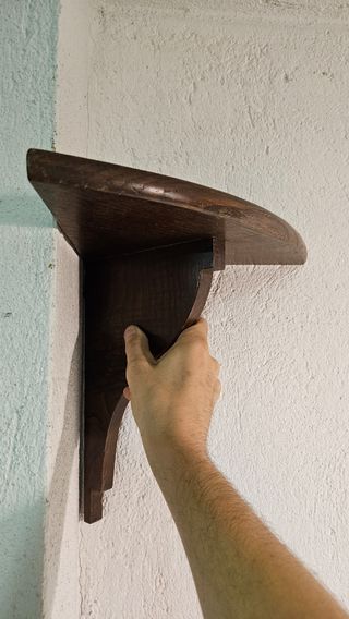 Mensola angolare vintage legno
