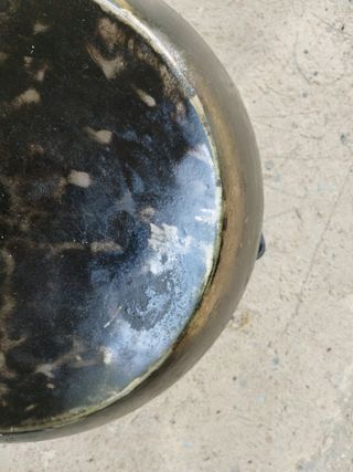 Caldero antiguo grande metálico