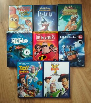 LOTE 8 PELÍCULAS ANIMACIÓN - INFANTILES - CINE DVD