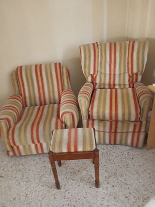 Sillones y Butaca a Rayas