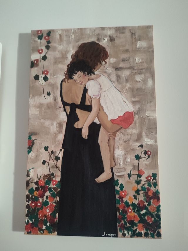 Cuadro Maternidad al óleo