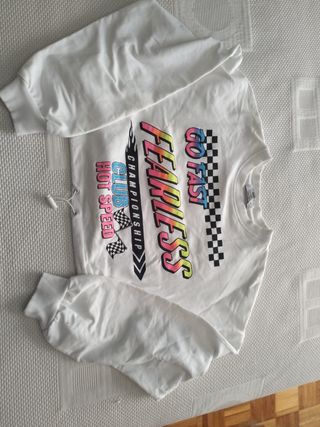 Sudadera Bershka blanca - Talla M