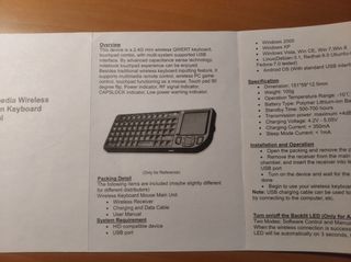 Teclado inalámbrico Rii Mini X1