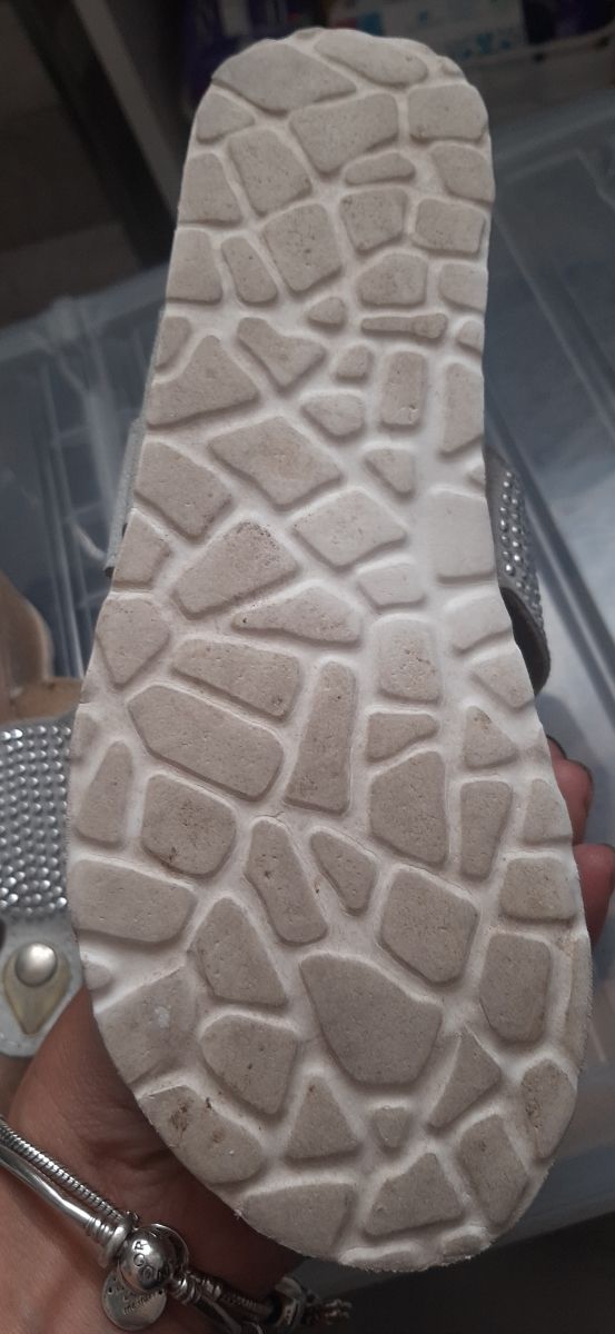 Infradito Easywalk 36 pelle bianco argento