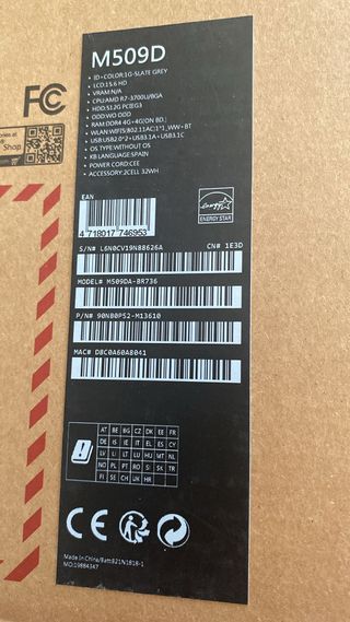 Portátil ASUS M509D Ryzen 7-3700u Gris