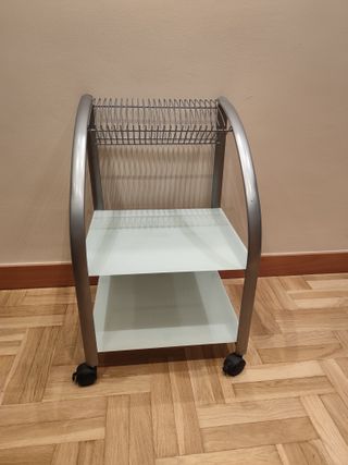 Estanteria CD metalica y cristal